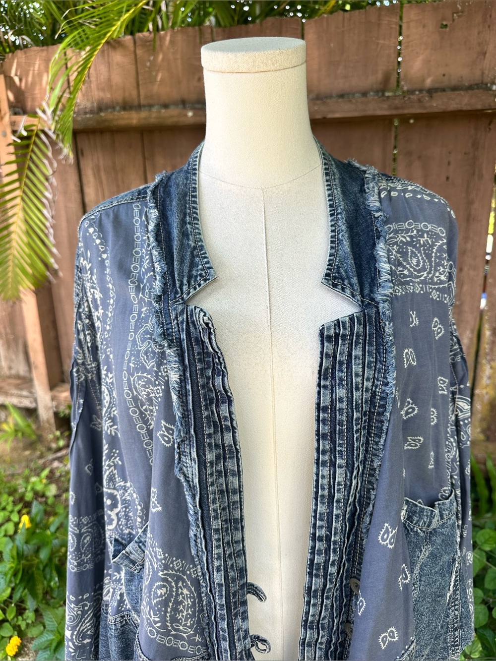 Free People Bandana Dreams Bed Jacket Size S - Picture 2 of 10